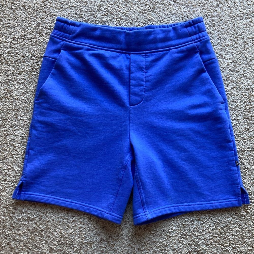 On Running Men’s Sweat Shorts Blue Athletic Run on Clouds Sz S